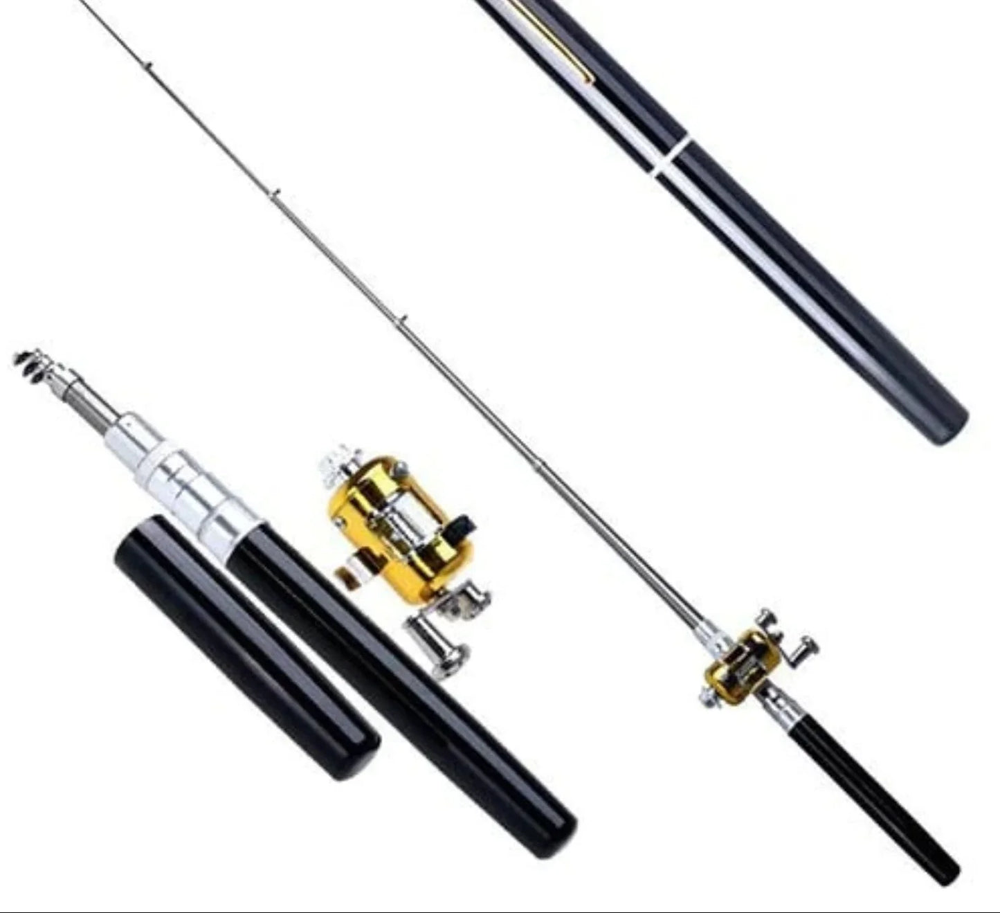 Portable Compact Fishing Set with Telescopic Rod - Travel-Friendly Fishing Gear