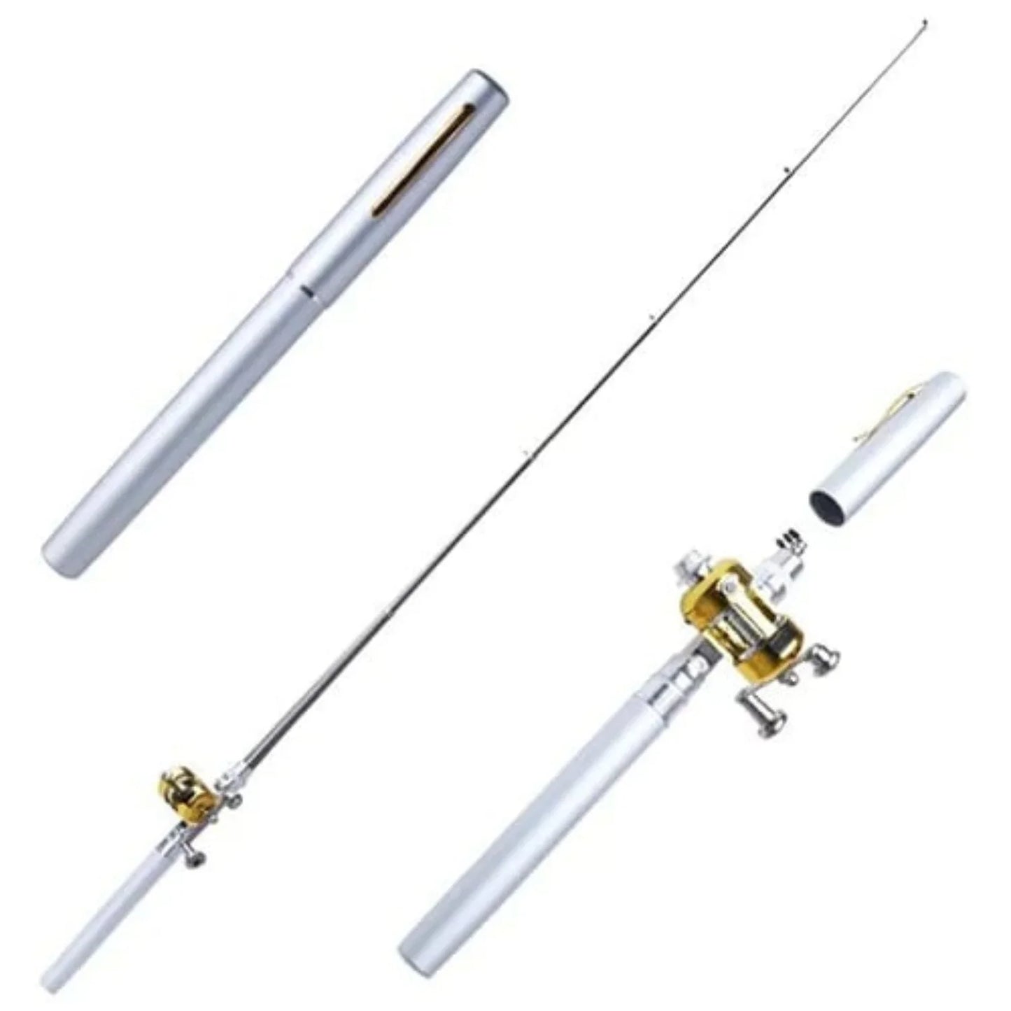 Portable Compact Fishing Set with Telescopic Rod - Travel-Friendly Fishing Gear