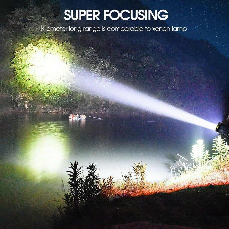 Solar Led Torch - Waterproof , Powerful Hand Torch with Lithium Battery
