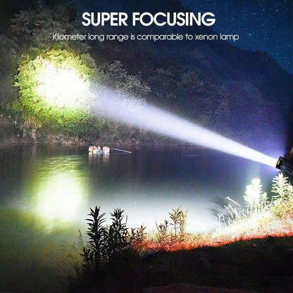 Solar Led Torch - Waterproof , Powerful Hand Torch with Lithium Battery