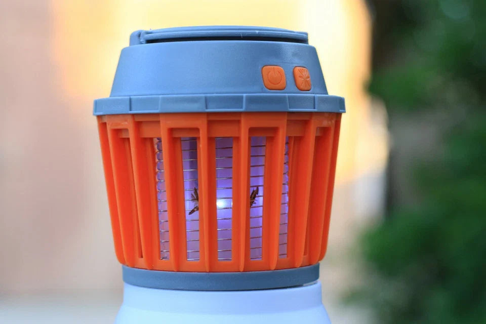 Solar Led Mosquito Lamp with Integrated Lantern - Effective Insect Protection and Lighting for the Garden and Camping