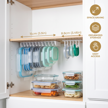 Space-Saving Tupperware Lid Organizer Rack