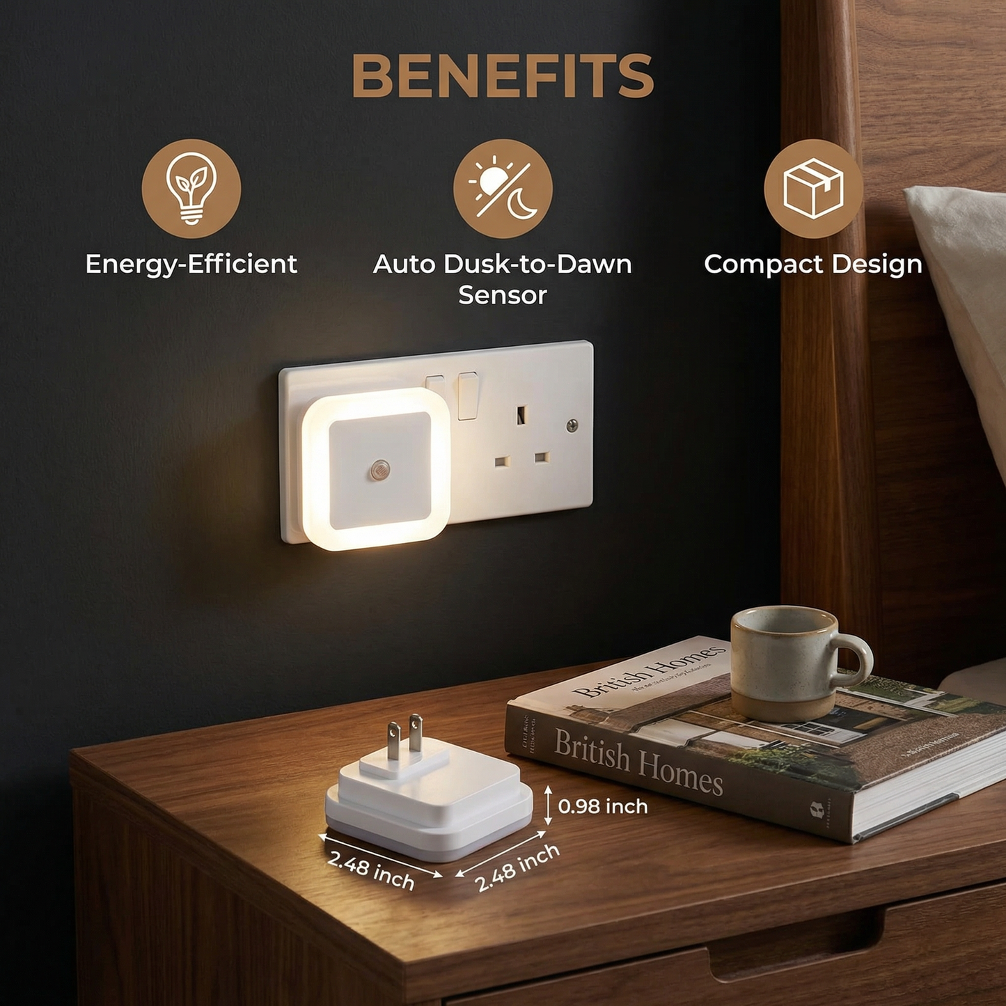 LED Night Light Set with Sensor – Compact & Energy-Efficient