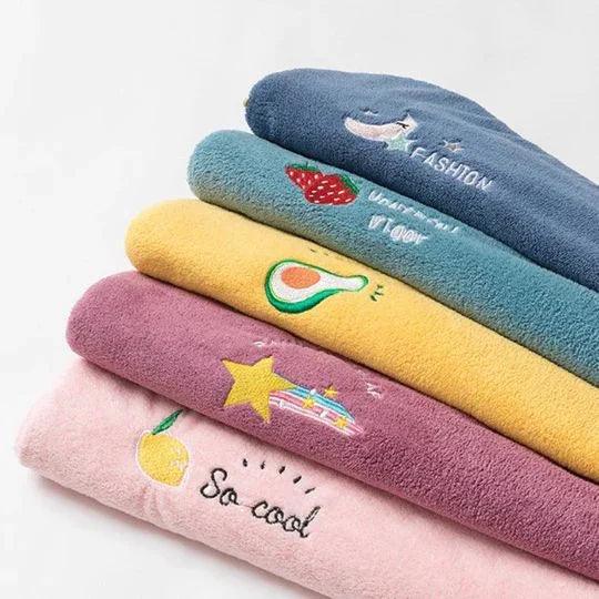 Soft Microfiber Hair Towel with Adjustable Fastener – Quick-Dry Towel for Effortless Hair Care