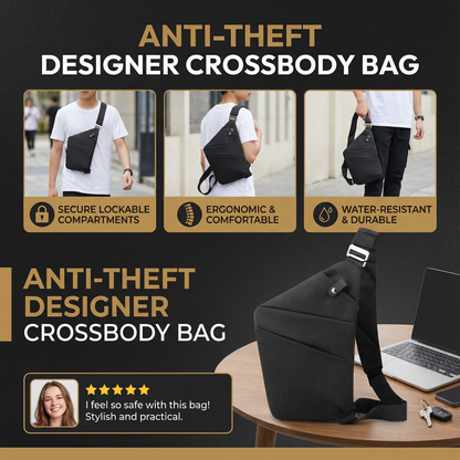 Anti-Theft Designer Crossbody Bag