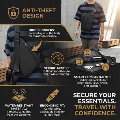 Anti-Theft Designer Crossbody Bag