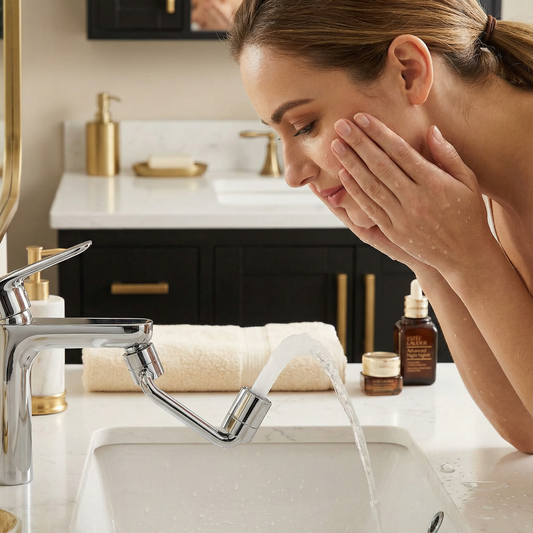 360° swivel tap extender with spray head – kitchen & bathroom use