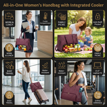 All-in-One Women’s Handbag with Integrated Cooler