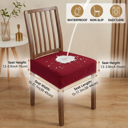 Waterproof Jacquard Chair Cushion Cover – Non-Slip & Easy Care