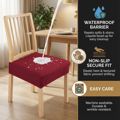 Waterproof Jacquard Chair Cushion Cover – Non-Slip & Easy Care