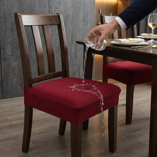 Waterproof Jacquard Chair Cushion Cover – Non-Slip & Easy Care