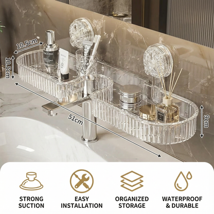 Suction Cup Bathroom Sink Storage Tray