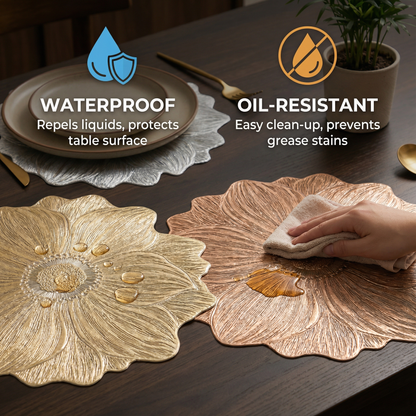 Creative Floral Table Set – Waterproof and Oil-Resistant