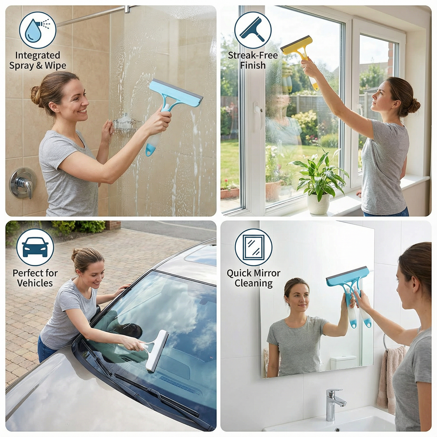 3-in-1 Multifunctional Glass Cleaning Rod