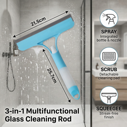 3-in-1 Multifunctional Glass Cleaning Rod