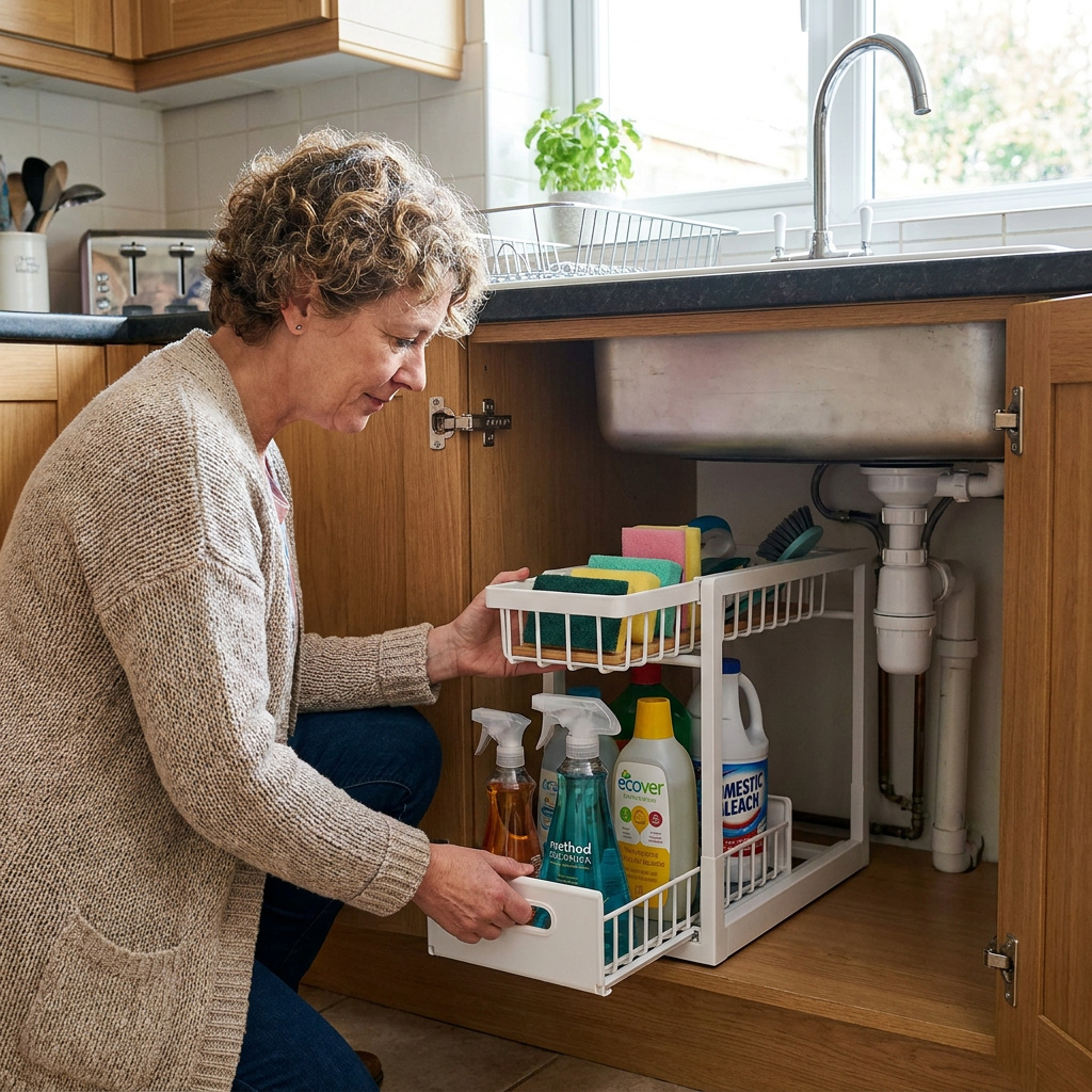2-Tier Pull-Out Under-Sink Storage Organizer