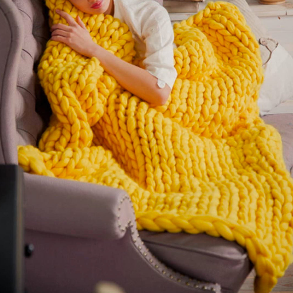 Oversized Chunky Knit Blanket