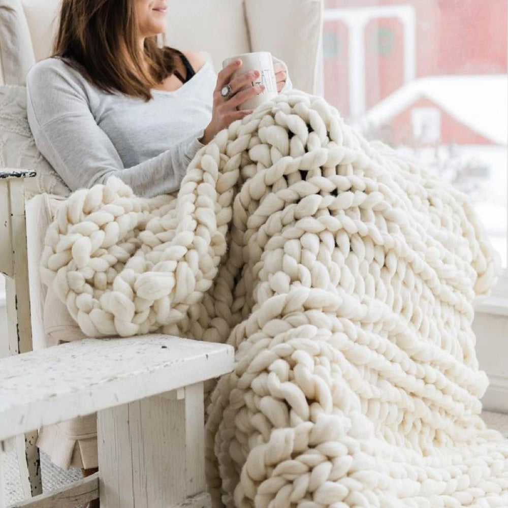 Oversized Chunky Knit Blanket