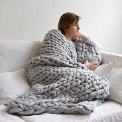 Oversized Chunky Knit Blanket