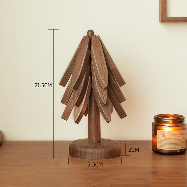 Wooden Tree-Inspired Coaster Set